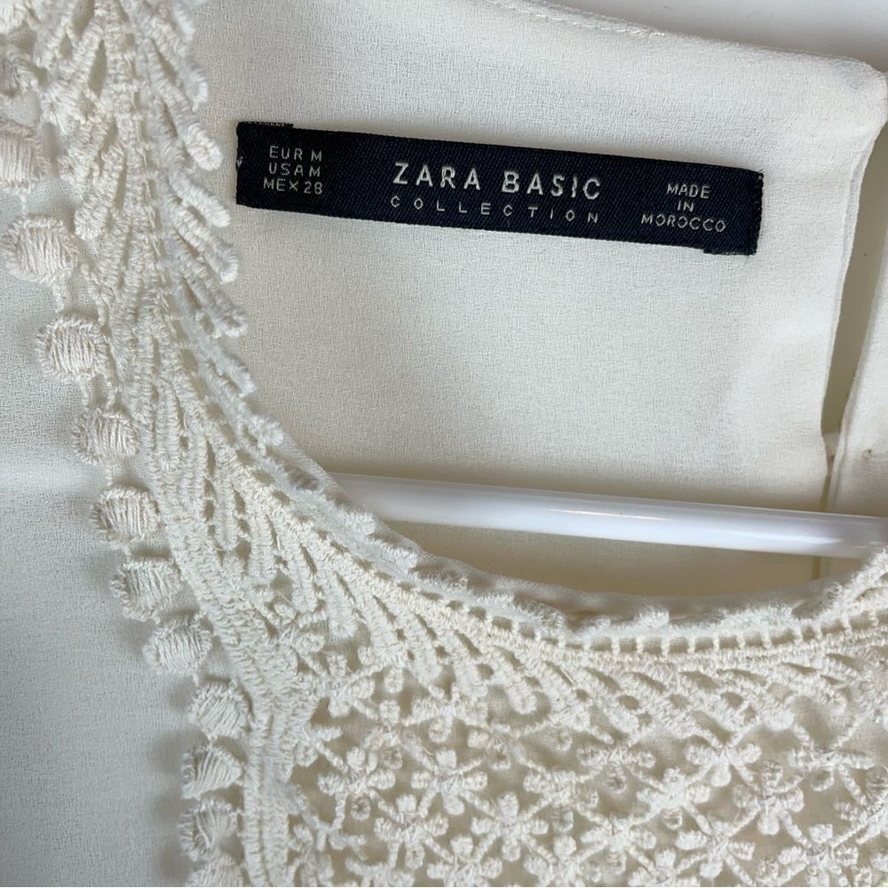 Zara embroidered scoop neck tank top - Picture 3 of 6